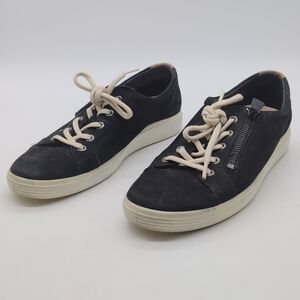 Women's Ecco Soft 7 Suede Sz 8 Scandinavian Design Sneakers